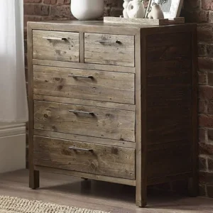 ASC Hatton Reclaimed Pine 3+2 Drawer Chest of Drawers (Assembled)