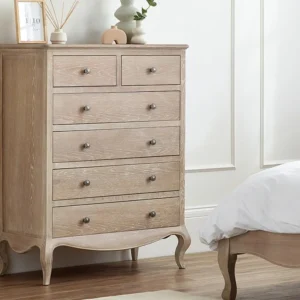 Julian Bowen Camille Limed Oak 4+2 Drawer Chest of Drawers