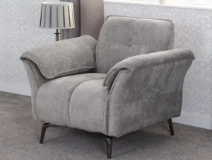 Seconique Amalfi Grey Fabric Armchair