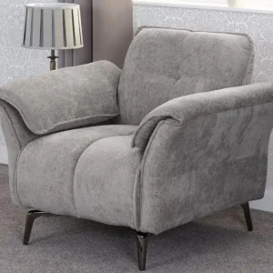 Seconique Amalfi Grey Fabric Armchair