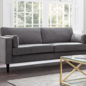 Julian Bowen Hayward Grey Chenille 3 Seater Sofa