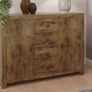 GFW Jakarta Mango Wood Effect 2 Door 4 Drawer Sideboard