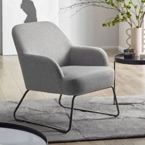 Julian Bowen Davos Grey Fabric Accent Chair