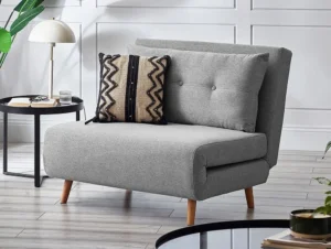 Julian Bowen Rowan Light Grey Fabric Sofa Bed