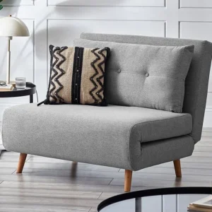 Julian Bowen Rowan Light Grey Fabric Sofa Bed