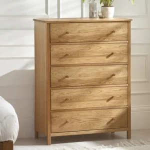 Julian Bowen Coxmoor Oak 5 Drawer Chest of Drawers