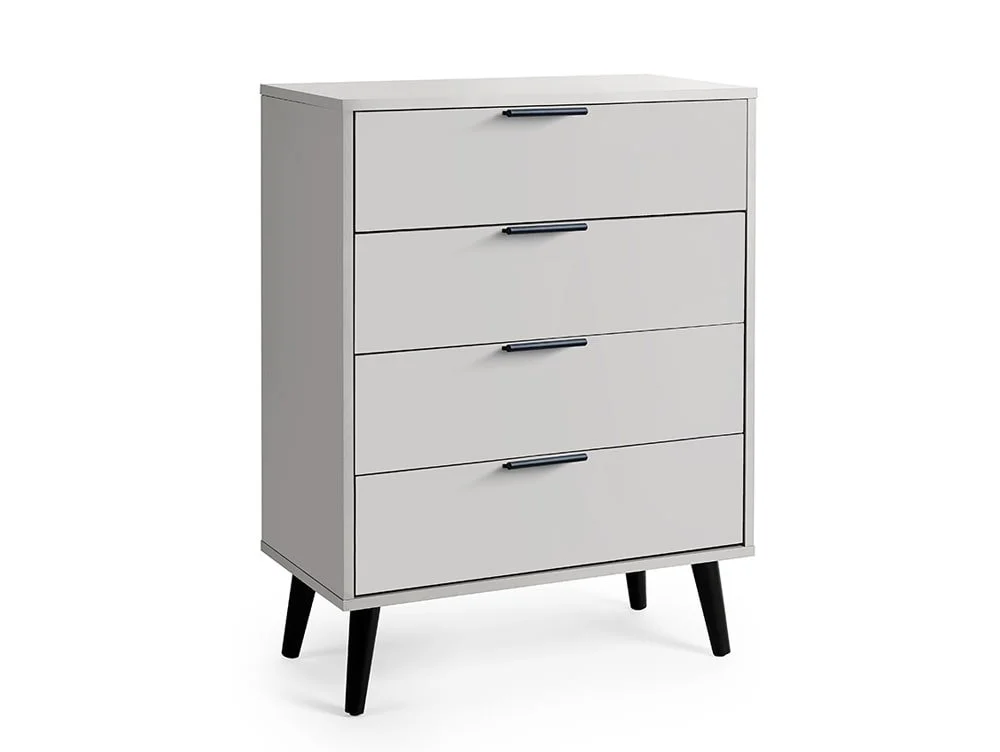 Julian Bowen Alba Silk Grey 4 Drawer Chest of Drawers - Image 3