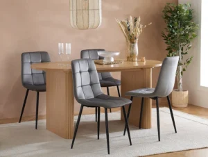 Birlea Axel Oak Dining Table and 4 Chair Set