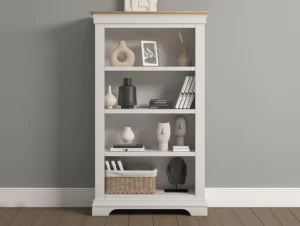Seconique Bordeaux Ivory and Oak Bookcase (Assembled)