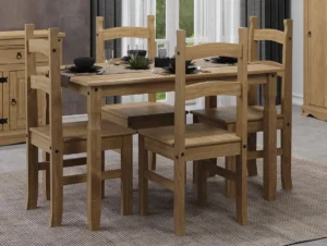 Core Corona Waxed Pine Rectangular Dining Set