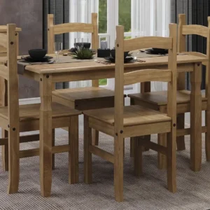 Core Corona Waxed Pine Rectangular Dining Set