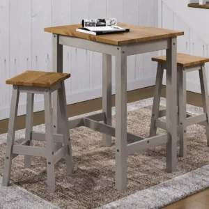 Core Corona Grey and Waxed Pine Large Rectangular Dining Set