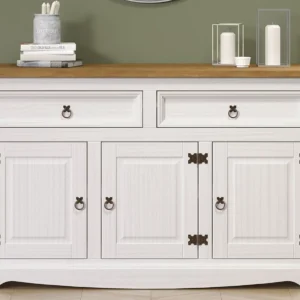 Core Corona White Wax 3 door 2 Drawer Sideboard