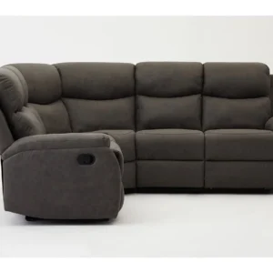 TGC Sonny Grey Faux Leather Corner Recliner Sofa