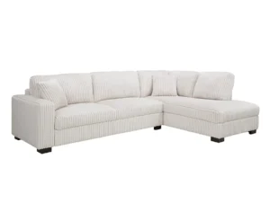 TGC Tracey Cream Cord Fabric Right Hand Corner Sofa