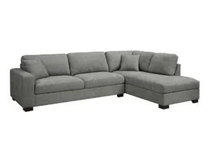 TGC Tracey Grey Chenille Fabric Right Hand Corner Sofa
