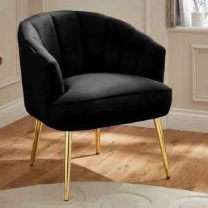 GFW Pettine Black Fabric Accent Chair