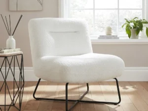 GFW Willow Cream Boucle Fabric Accent Chair