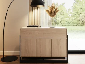 GFW Taite Oak 3 Door 2 Drawer Sideboard