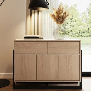 GFW Taite Oak 3 Door 2 Drawer Sideboard