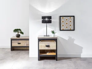 GFW Boston Oak Wooden Lamp Table