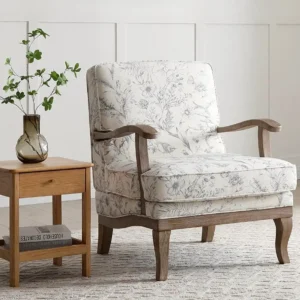 Kyoto Colwell Meadow Print Natural Accent Chair