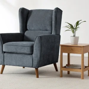 Kyoto Luca Venus Denim Chenille Fabric Armchair