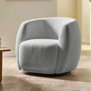 Julian Bowen Bowline Grey Fabric Swivel Chair