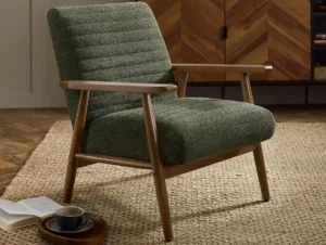 Julian Bowen Ivy Green Fabric Armchair