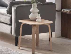 Julian Bowen Kaito Light Oak Wooden Lamp Table
