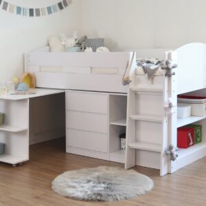 Sydney Wooden Mid Sleeper - White