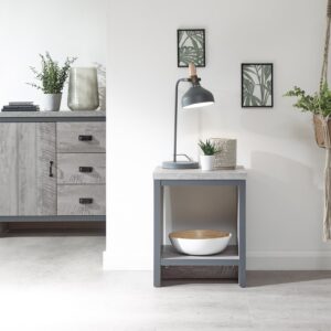 GFW Boston Simple Lamp Table - Grey