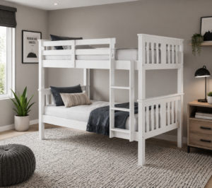 Columbus Wooden Bunk Bed - White