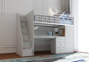 Melbourne Wooden High Sleeper - Grey