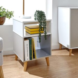 GFW Delta White & Grey Lamp Table