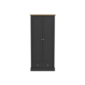 Luminosa Living Dallas 2 Door Wardrobe - Charcoal