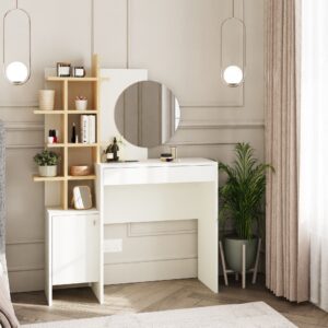 GFW Freyja Dressing Table - White & Oak