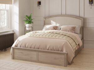 GFW Madrid Limed Oak End Lift Ottoman Bed Frame - Double