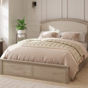 GFW Madrid Limed Oak End Lift Ottoman Bed Frame - Double