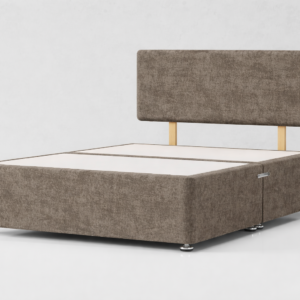 Star Buy Marble Mink Divan Base & Headboard Bundle - Single