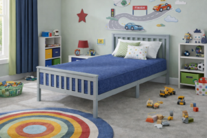 Kids Medina Grey Bed Frame & Waterproof Mattress Bundle - Single