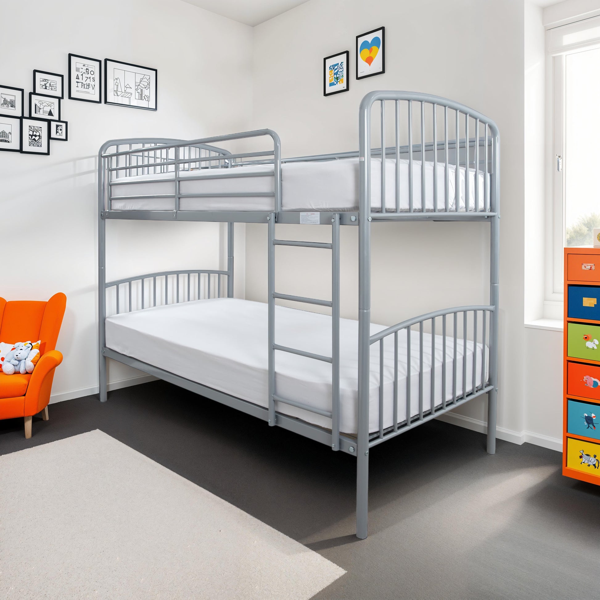 Montreal Silver Metal Bunk Bed