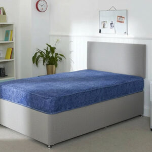 Kids Classic Grey Divan & Headboard With Waterproof Mattress - Small Single