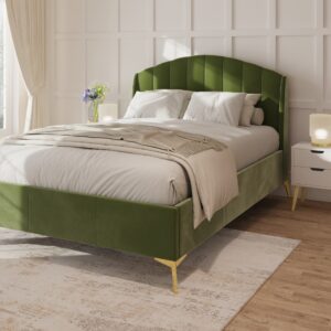 GFW Pettine Green End Lift Ottoman Bed Frame - Double