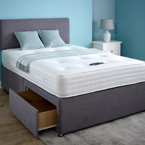 Serenity Essential 2 Drawer Divan With Headboard - Small Double