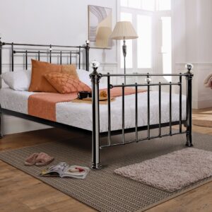 Stratford Nickel Metal Bed - Small Double