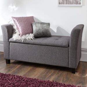 GFW Verona Fabric Blanket Box - Charcoal