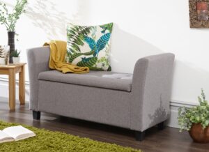 GFW Verona Fabric Blanket Box - Grey