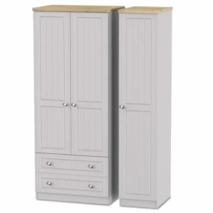 Welcome Vienna 3 Door 2 Drawer Triple Wardrobe (Assembled)