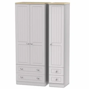 Welcome Vienna 3 Door 4 Drawer Triple Wardrobe (Assembled)